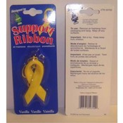 Yellow Support Ribbon Hanging Air Freshener