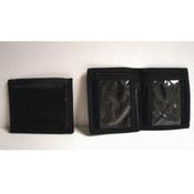 Black Bi-Fold Velcro Zippered Wallet