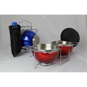 Nifty Pets-on-the-Go Steel Collapsible Dish - Blue