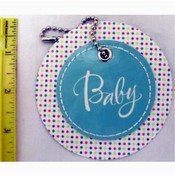 American Greetings Baby Circle Gift Tag with Chain