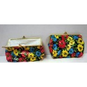 Floral Design Snap-Closure Coin Purse Wallet