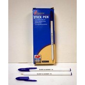 Pack of 12 SkilCraft Fine Point Blue Plastic U.S. Wholesale Bulk