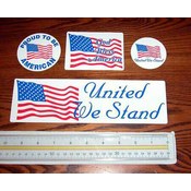 4 Assorted Patriotic Sticker Sheet Sheet
