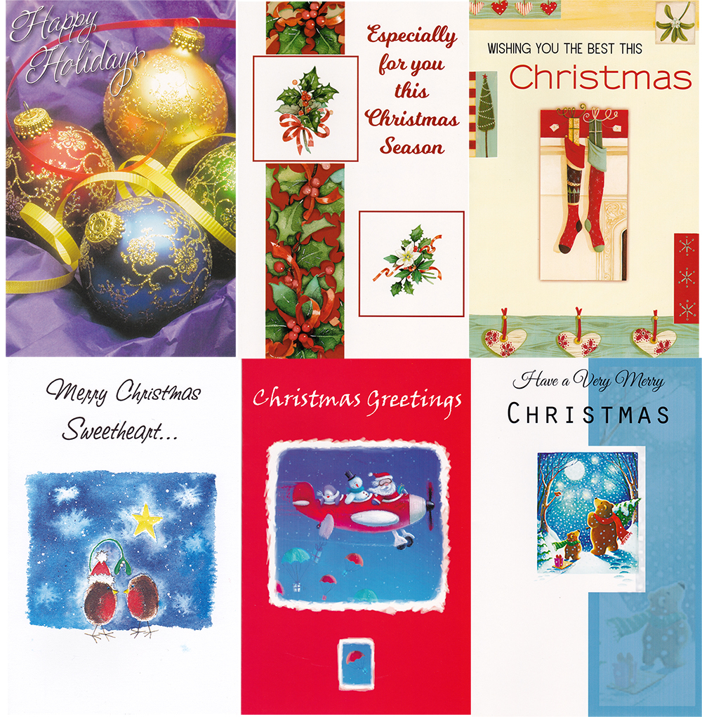 Wholesale Christmas Cards 10 Assorted Styles, General