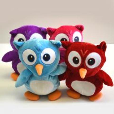 purple plush owl