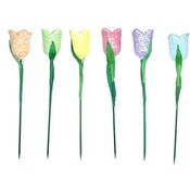 Ceramic Glitter Flower Candle Stick