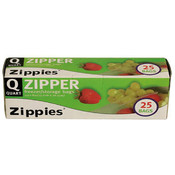 Zippered 1 Quart Storage/Freezer Bags