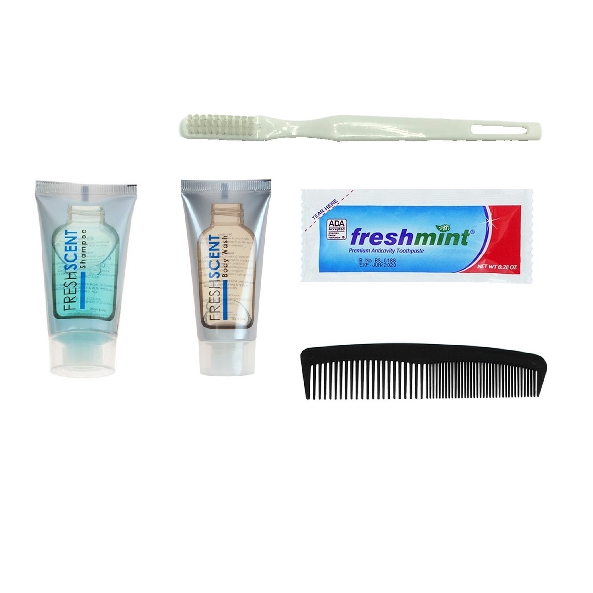 Wholesale Hygiene Kits 5 Pieces, Travel Size, Disposable