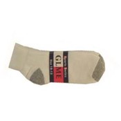 Quarter Socks-White w/Grey HT  -XL