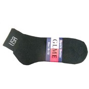 Men's Quarter Socks-All Black w/ USA Logo  -XL