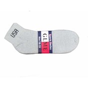 Men's Quarter Socks-All Grey w/ USA Logo  -XL