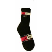 Crew Sport Socks-All Black w/ USA Logo  -XL