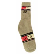 Crew Sport Socks-All Grey w/ USA Logo  -XL