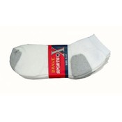 "Brave"  Low Cut Pakistan Socks- White w/ Grey HT,