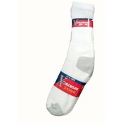 "Brave"  Crew Pakistan Socks- White w/ Grey HT, (9