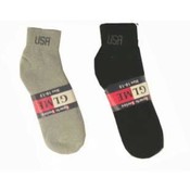 Mens Quarter Sport Socks- With USA Logo