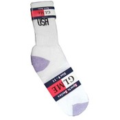 GLME Ladies Crew Sport Socks, 4pair, W/ USA Logo