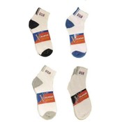 "BRAVE " Quarter Cotton Sport Socks-  w/  USA Logo