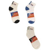 "BRAVE " Quarter Cotton Sport Socks-  w/  USA Logo