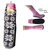 SnowFlakes- Knitted Slipper-Navy
