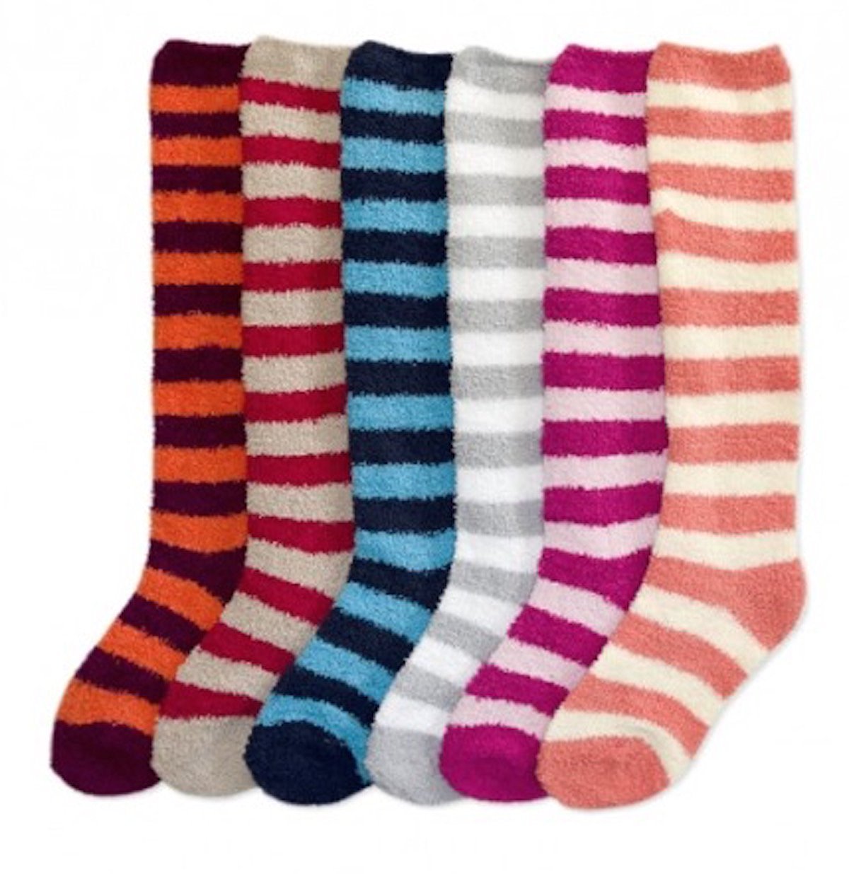 Wholesale Women's Stripe Plush Knee High Socks DollarDays