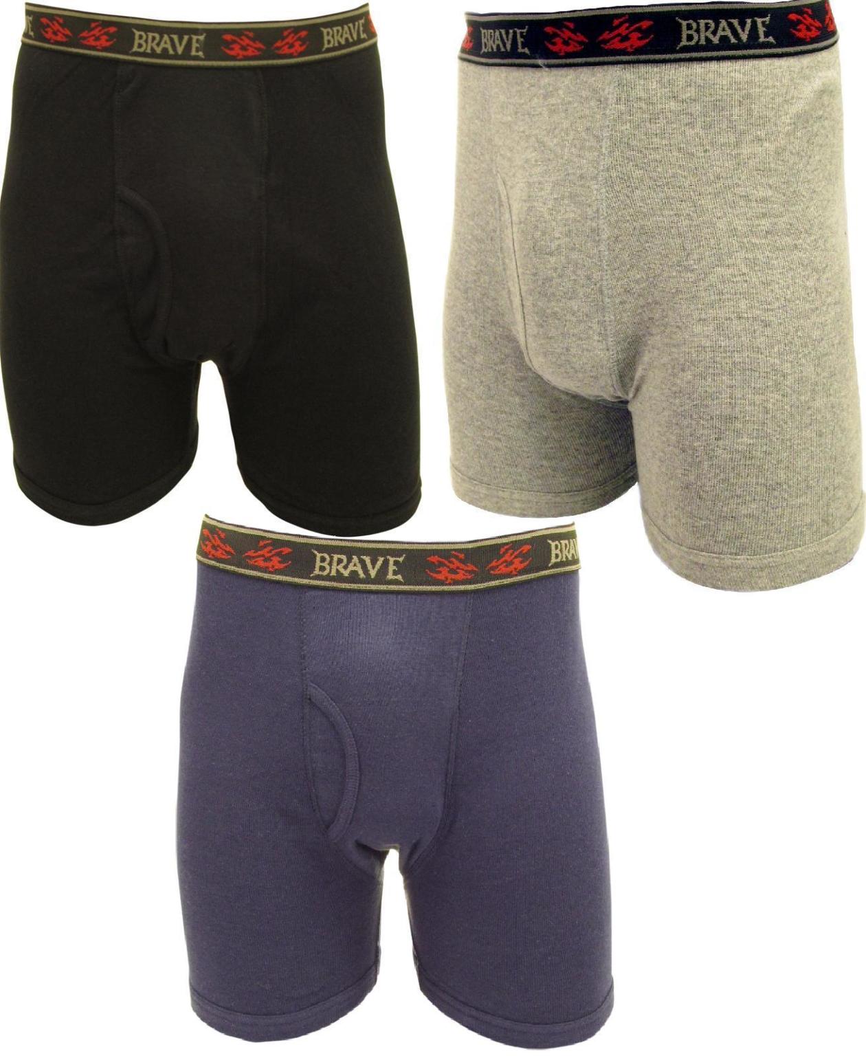 Wholesale Men's 100 Cotton Boxer Brief 3Pack Sizes ML (SKU 2304044