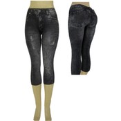 Ladies Seamless Capri "Jeggings"/ Black -L/XL