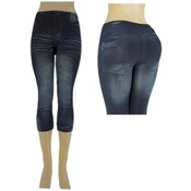 Ladies Seamless Capri "Jeggings"/ Blue -S/M