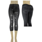 Ladies Seamless Capri "Jeggings"/ Black -L/XL