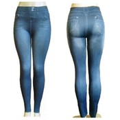 Ladies Footless Leggings  "Jeggings"/ Blue -L/XL