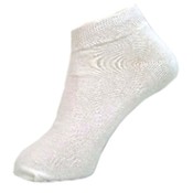 All White Medium Cut Ankle Spandex socks