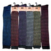 "J-Ann"  Over Knee Stocking-Glitter Narrow Stripe