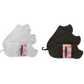 Super Low Cut Spandex Sox- 9-11 Black &amp; White