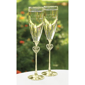 Jeweled 50th Anniversary Flutes