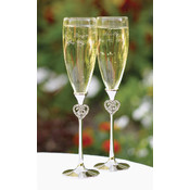 Jeweled 25th Anniversary Flutes