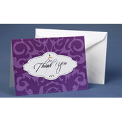 Wedding Gown Damask Thank You