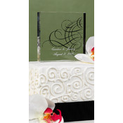 Black Swirls Dot Cake Top