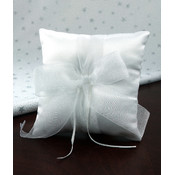 White Mini Satin Pillow
