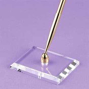 Lucite Gold Tone Pen Set