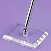 Lucite Silver Tone Pen Set