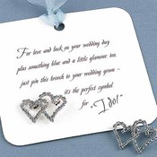 With All My Heart Blue Brooch