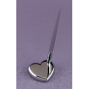 Silver Heart Shaped Pen Set