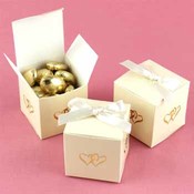 Ivory Linked at Heart Favor Boxes