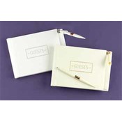 White Small Guest Book w/Pen