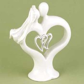 Kissing Couple Porcelain Cake Top
