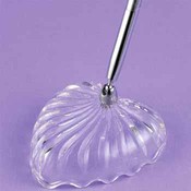 Silver Crystal Heart Pen Set