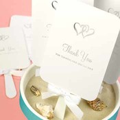 White Hearts Favor Fans