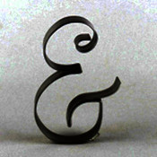Metal Letter Cake Top - 5" Scroll - Ampersand