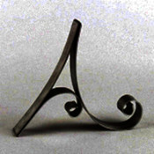 Metal Letter Cake Top - 5" Scroll - A