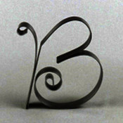 Metal Letter Cake Top - 5" Scroll - B